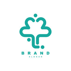 Wall Mural - unusual linear tree logo design stock vector
