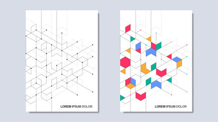 Poster - creative idea of modern design with abstract geometric background. minimalistic vector texture with 
