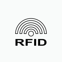 Fototapete - RFID or Radio Frequency Identification Vector Icon for Apps and Websites.    