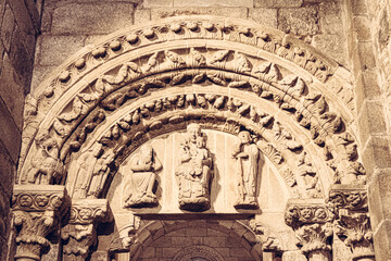 Poster - detail of the cathedral of santiago de compostela