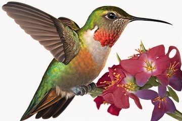 Canvas Print - Hummingbird of the Allen Species. Generative AI