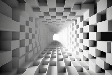 Fototapete - Abstract background with squares. Generative ai