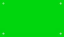 Green chroma screen background with tracking markers VFX motion, video footage replacement tracking markers element, green screen backdrop template with camera trackers on green background – vector