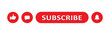 © Pixela - Subscribe button and bell icon, like comment subscribe buttons for Youtube. Social media icons transparent png