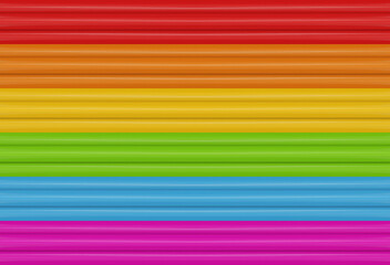 Poster - 3d rendering. modern lgbt rainbow color flag design wall background.