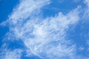 Wall Mural - blue sky with clouds in summer in the island of mauritius, east Africa.