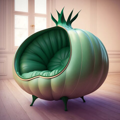 Wall Mural - an armchair in the shape of an onion