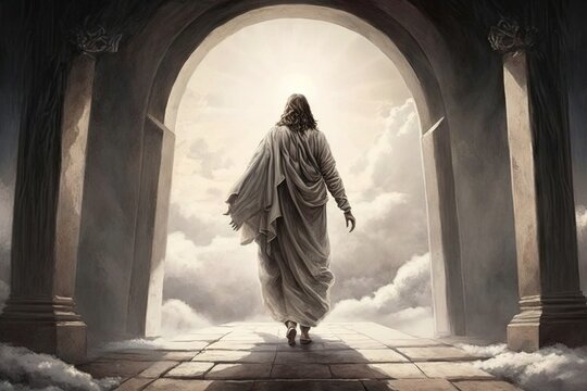 The Holy Path of Jesus Christ: Walking Towards Heaven's Gate. Generative AI