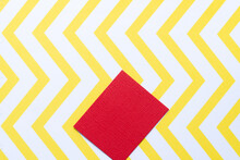 Yellow Paper With Chevrons And Red Paper Tile