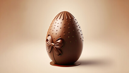 Sticker - Easter Concept with Chocolate Egg.