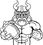 Fototapeta Dinusie - A Viking warrior gladiator American football sports mascot
