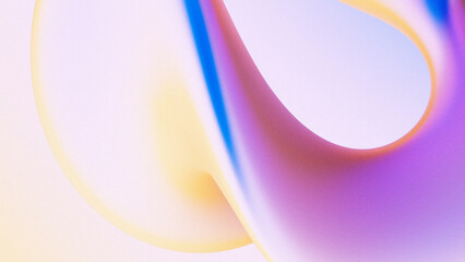 Wall Mural - Abstract grainy 3d render holographic iridescent wave in motion colorful background. Dreamy gradient design element for banners, backgrounds, wallpapers and cover