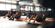 © Flamingo Images - People doing sit-ups in a gym