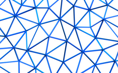 Poster - Abstract blue structure, 3d render