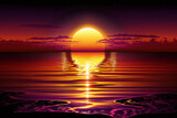 Fototapeta Zachód słońca - sunset over the sea