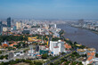 Vue aériennes et panorama de Phnom Penh, Cambodge
