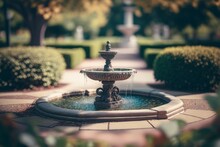 Exploring An Old European City Park: Insane Hyper-Detailed Bokeh Fountains & Sculptures In Unreal Engine 5 With Ultra-Wide Angle & Depth Of Field , Generative Ai