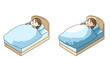 © HIRO KAMIJO - 睡眠不足で眠れない夜を過ごし、朝を迎える女性