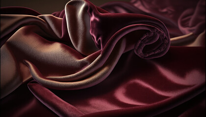 satin silk textile fashion luxury background Generative AI, Generativ, KI