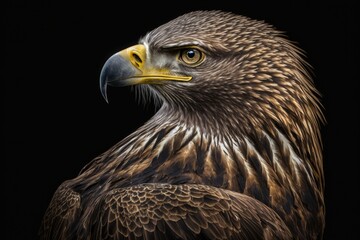 Sticker - Big White tailed eagle, bird portrait. Generative AI