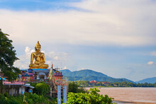 Golden Buddha Statue Against The Sky A