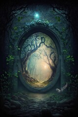 Wall Mural - Portal in woods