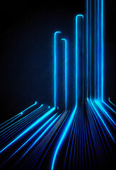 Leinwandbilder - abstract futuristic technology sci-fi background, ai generation