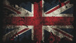 ragged faded UK flag. IA générative