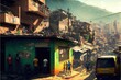The Brazilian favela community is characterized by poverty, informal settlements, and social issues, but it's also a place of culture, diversity, and resilience, GENERATIVE AI