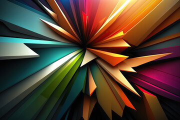 Abstract burst background, abstract colorful shapes background for design. Generative AI