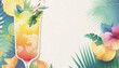 © Inspired - Background for a Cocktail Party or summer event invitation, inspiration for a card, poster, flyer or similar with copy space suitable for text. Created with Generative AI.