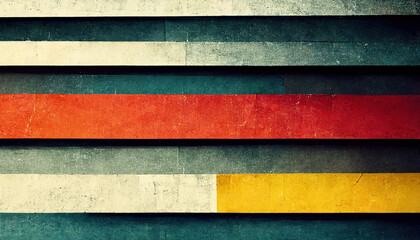 Wall Mural - Abstract Bauhaus style background. Trendy aesthetic Bauhaus architecture design. Generative AI