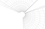 Fototapeta Perspektywa 3d - abstract 3d network