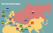 The modern countries of the former Soviet Union