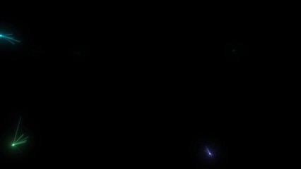 Poster - Flashes of neurons on a black background. Seamless loop.