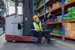 © Washburn - Store clerks inspect products, warehouses, industrial and logistics supply chains.
