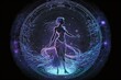 zodiac sign virgo, magic circle galaxy universe stars astronomy astrology, fantasy dream elements, generative ai
