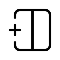 Editable add column to the left vector icon. Part of a big icon set family. Perfect for web and app interfaces, presentations, infographics, etc