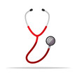Medical stethoscope vector isolated illustration