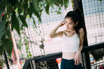 Wall Mural - portrait of an asian young woman