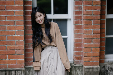 Wall Mural - portrait of an asian young woman