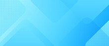 Abstract Minimal Blue Gradient Background. Vector Long Banner For Social Media Posts, Presentations	