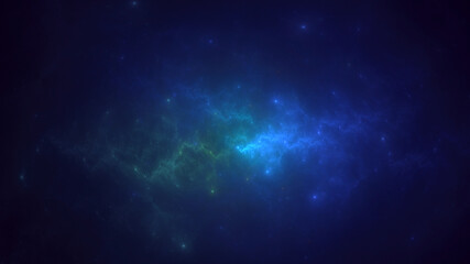 Poster - 3D rendering abstract colorful fractal light background