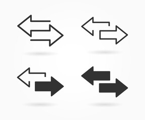 Aufkleber - exchange icon vector illustration. 2 side arrow premium illustration icon set. left right arrows vec