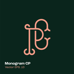 Wall Mural - Monogram Logo CP