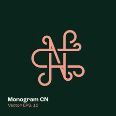 Canvas Print - Monogram Logo CN