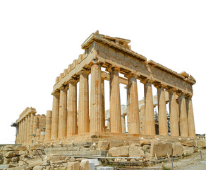Fototapete - parthenon athens greece isolated for background