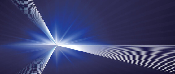 Wall Mural - abstract blue background with rays