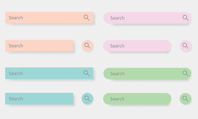 Fototapete - Search Bar for ui, design and web site. Search Address and navigation bar icon. Collection of search form templates for websites