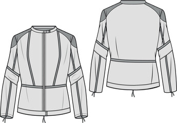 Wall Mural - women motorbike jacket drawing